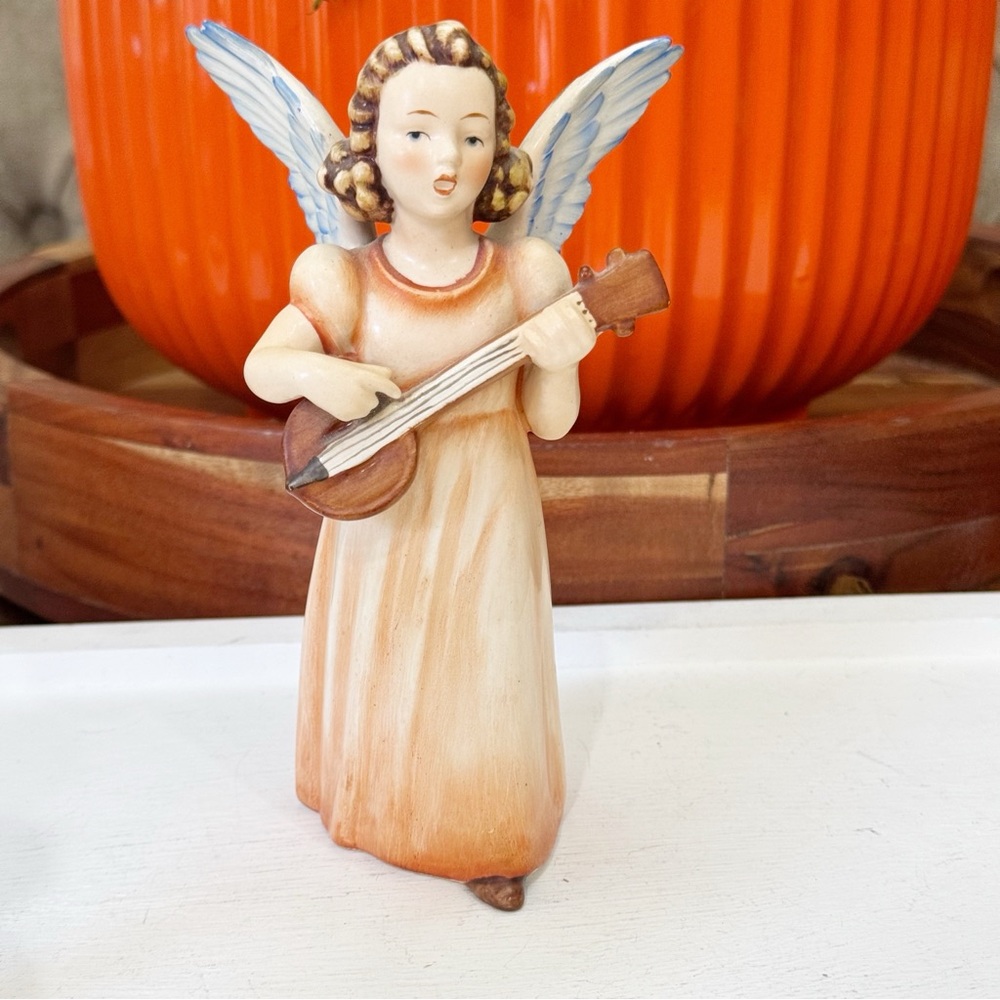 Hummel Germany HE 17/A TMK42 Figurine Girl Angel Playing a Mandolin